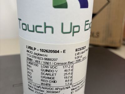 Touch Up Express BMW A61 Crimson Red Touch Up Paint Aerosol Can