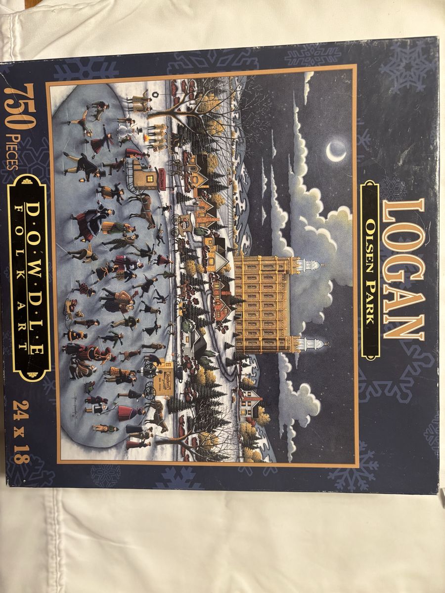 Dowdle Folk Art Logan Olsen Park Jigsaw Puzzle - 750 Pieces, 24" x 18"
