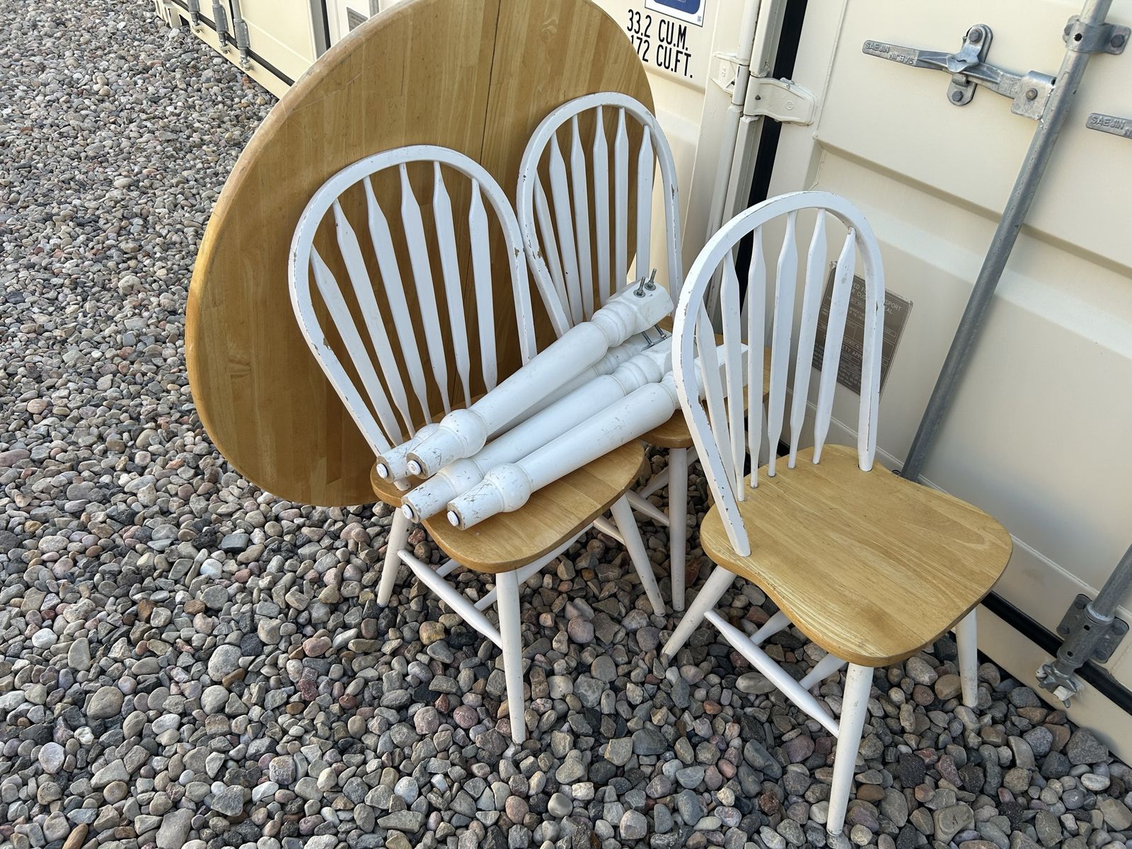 Round table with chairs