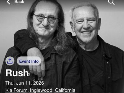 Rush Concert Tickets - Los Angeles 6/11/2026