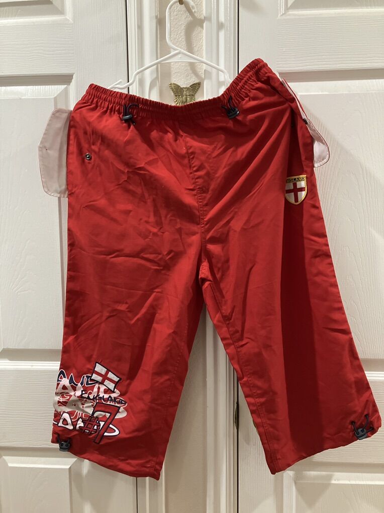 Red  England Soccer Team Pants Size L