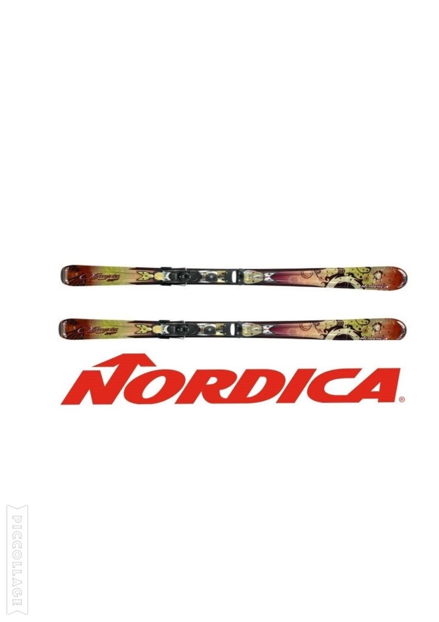 TUNED + ready to ski! NORDICA olympia womens all mountain skis + adjustable bindings