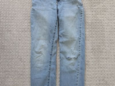 Children's Place straight leg stretch distressed jeans, girls size 12