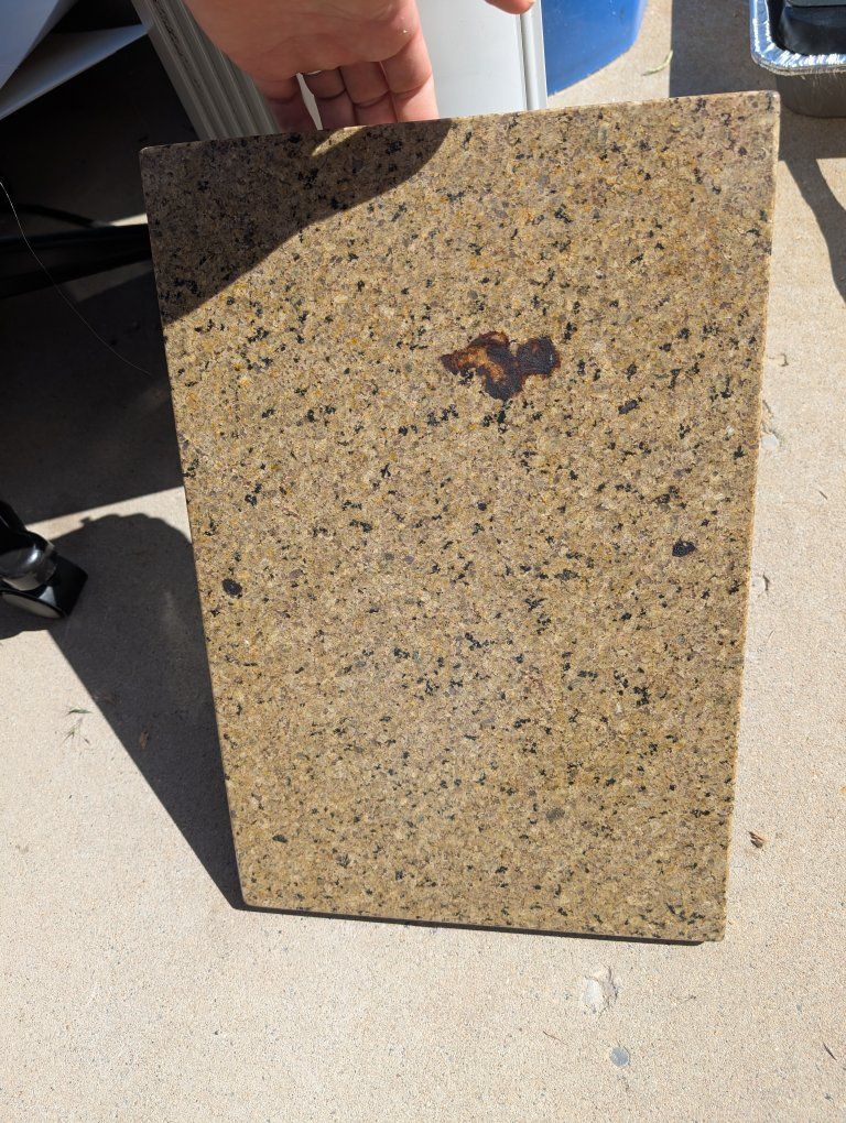 Granite Countertop Piece - Light Brown Speckled Granite Slab, Approx. 19"x12" - Used for Kitchen/Bath