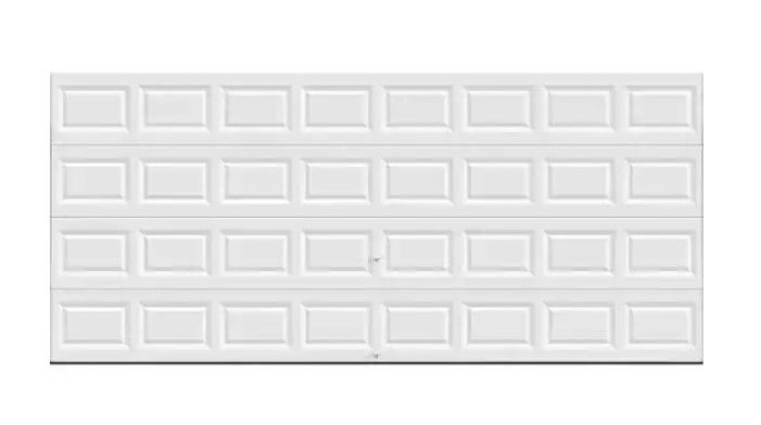 Clopay Classic Steel Short Panel 16 ft x 7 ft Non-Insulated White Garage Door without Windows
