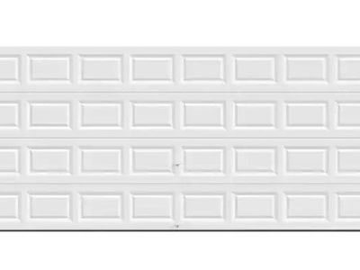 Clopay Classic Steel Short Panel 16 ft x 7 ft Non-Insulated White Garage Door without Windows