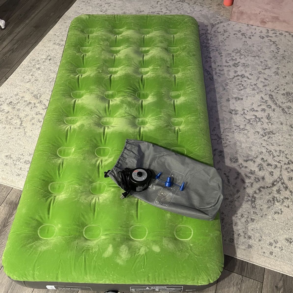 Twin Inflatable Mattress and Pump