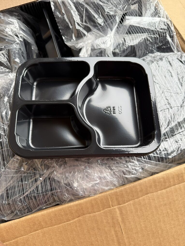 550 8.5x6.5 Plastic Food Take Out Tray Containers