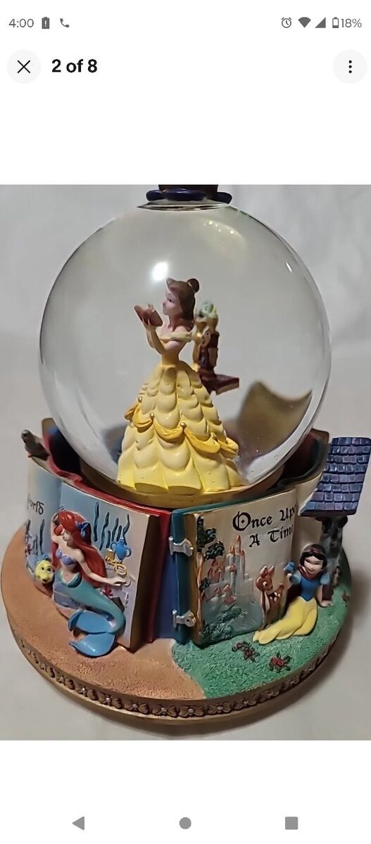 DISNEY BEAUTY AND BEAST ROTATING SNOW GLOBE