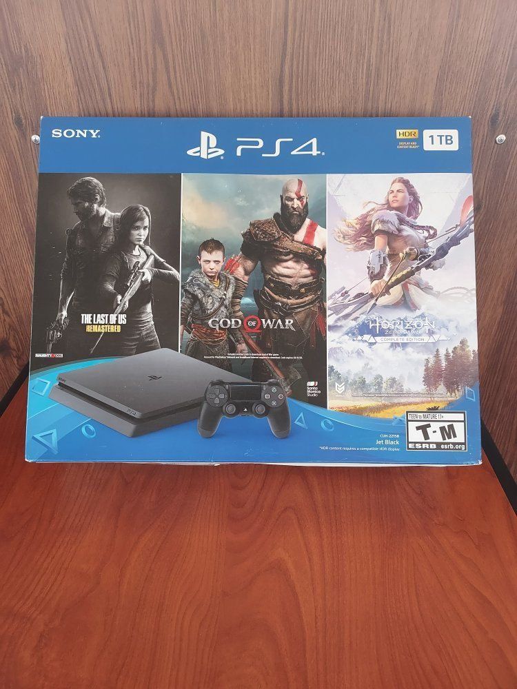 PS4 Slim 1TB – Like New, Only 15 Hours of Use, Original Box – $260