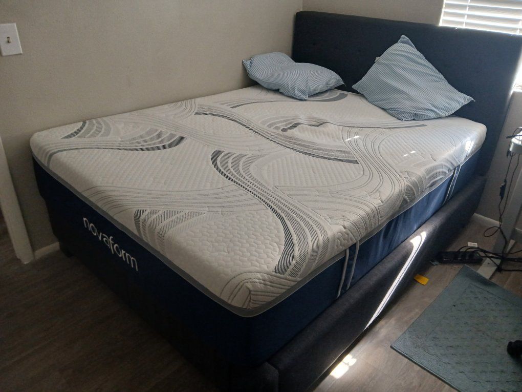 Queen Size Mattress with bedframe