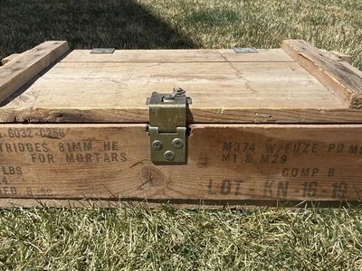 Vintage Millitary Wood Ammo Crate