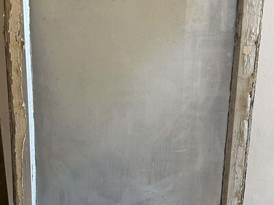 Awesome Footed Antique Bi-color Decorative!!Window