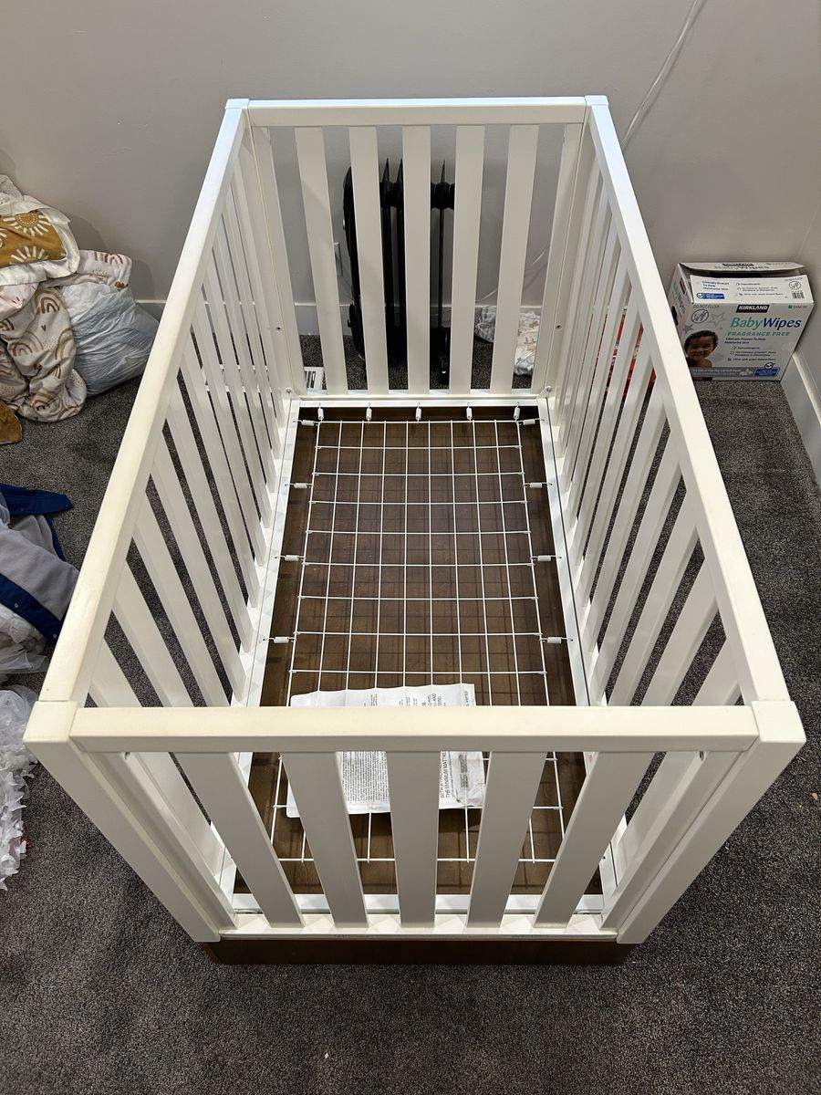 West Elm Crib/Toddler Bed + Drawers