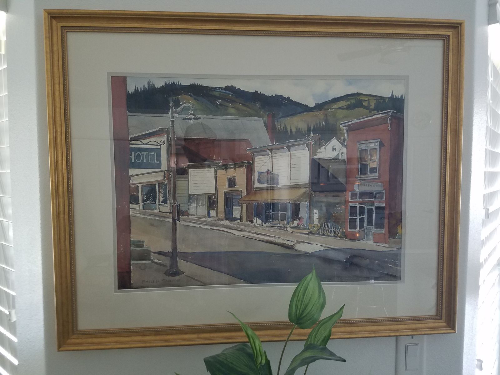 Park City, circa 1960, in watercolor.