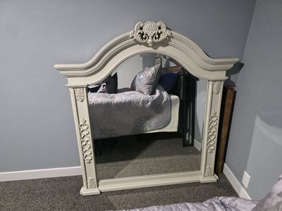 Farmhouse Vintage Distressed Mirror Solid Wood