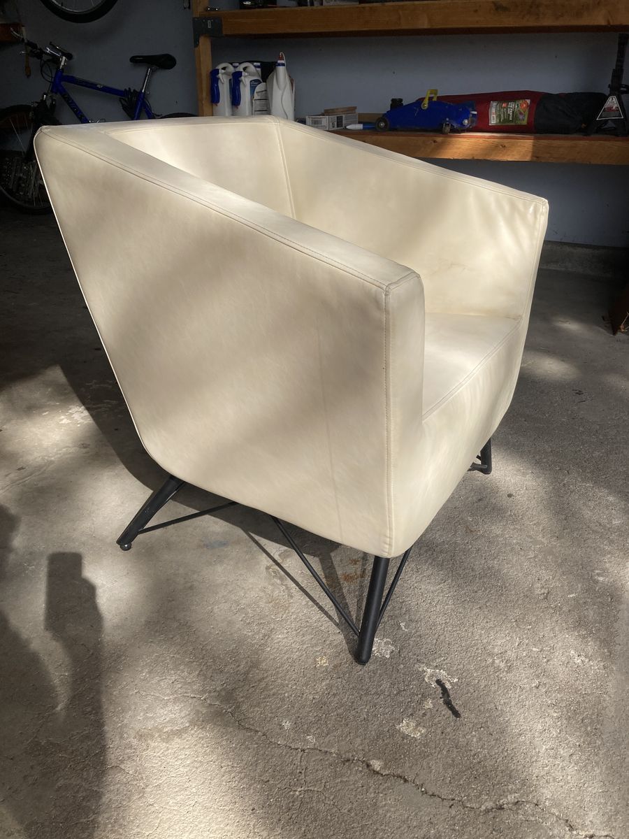 White Pleather Chair