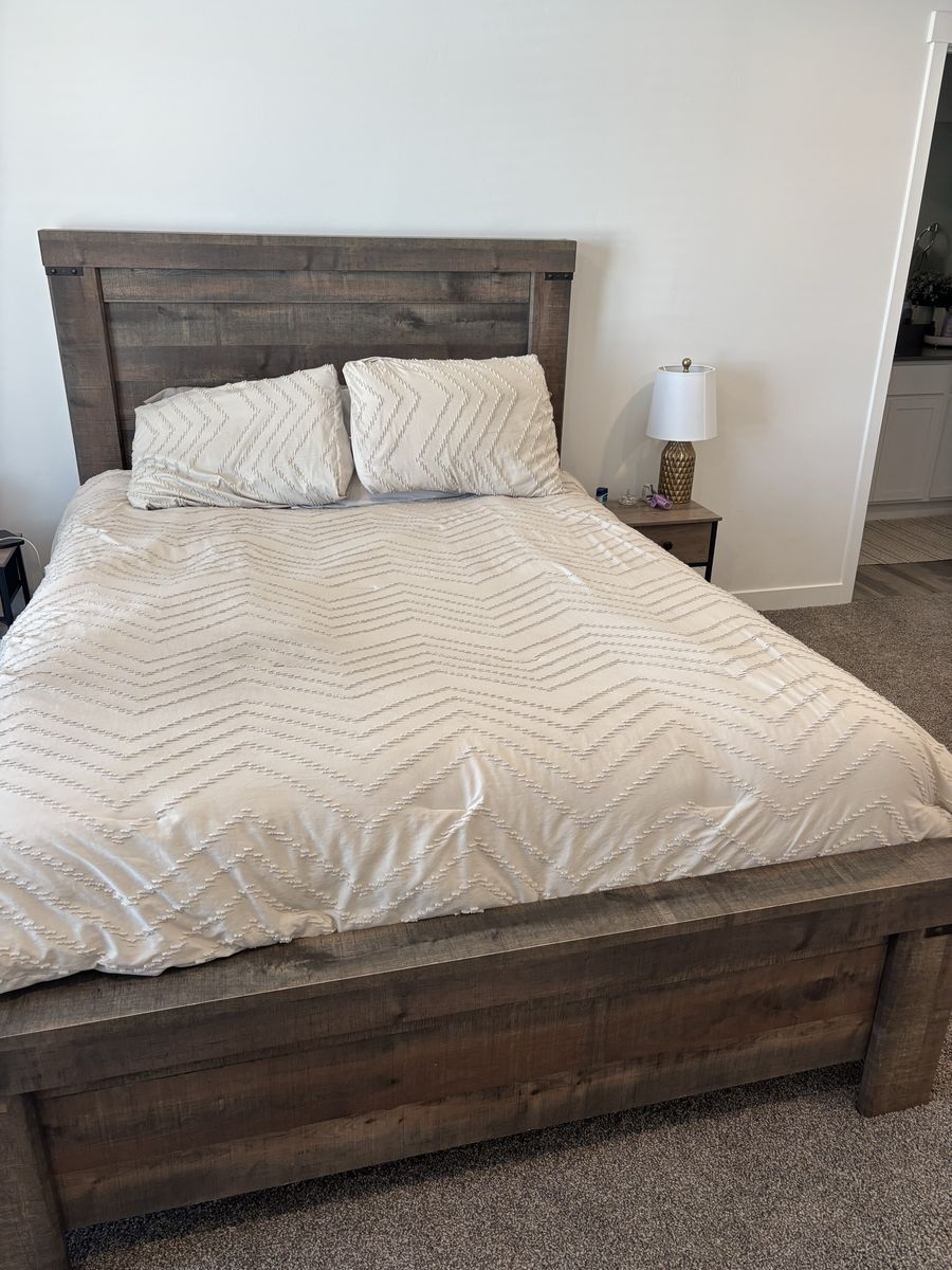 Queen Rustic Wooden Bed Frame
