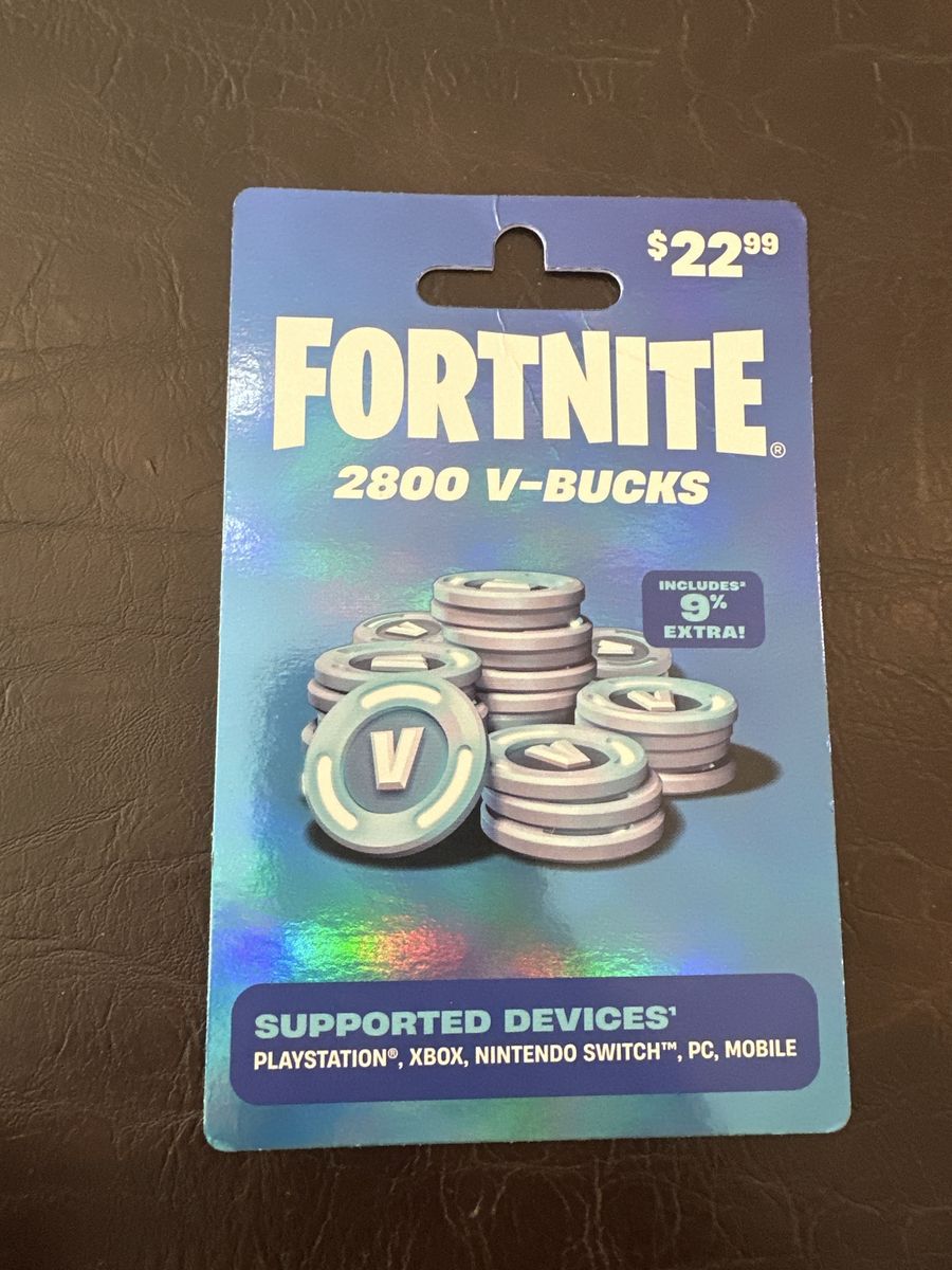 Fortnite 2800 V-Bucks Gift Card - Supports PlayStation, Xbox, Switch, PC, Mobile