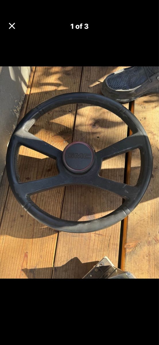GMC/Chevrolet OEM Black 4-Spoke Steering Wheel - Used, Good Condition