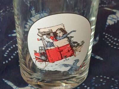 Norman Rockwell "Soap box racer" glass