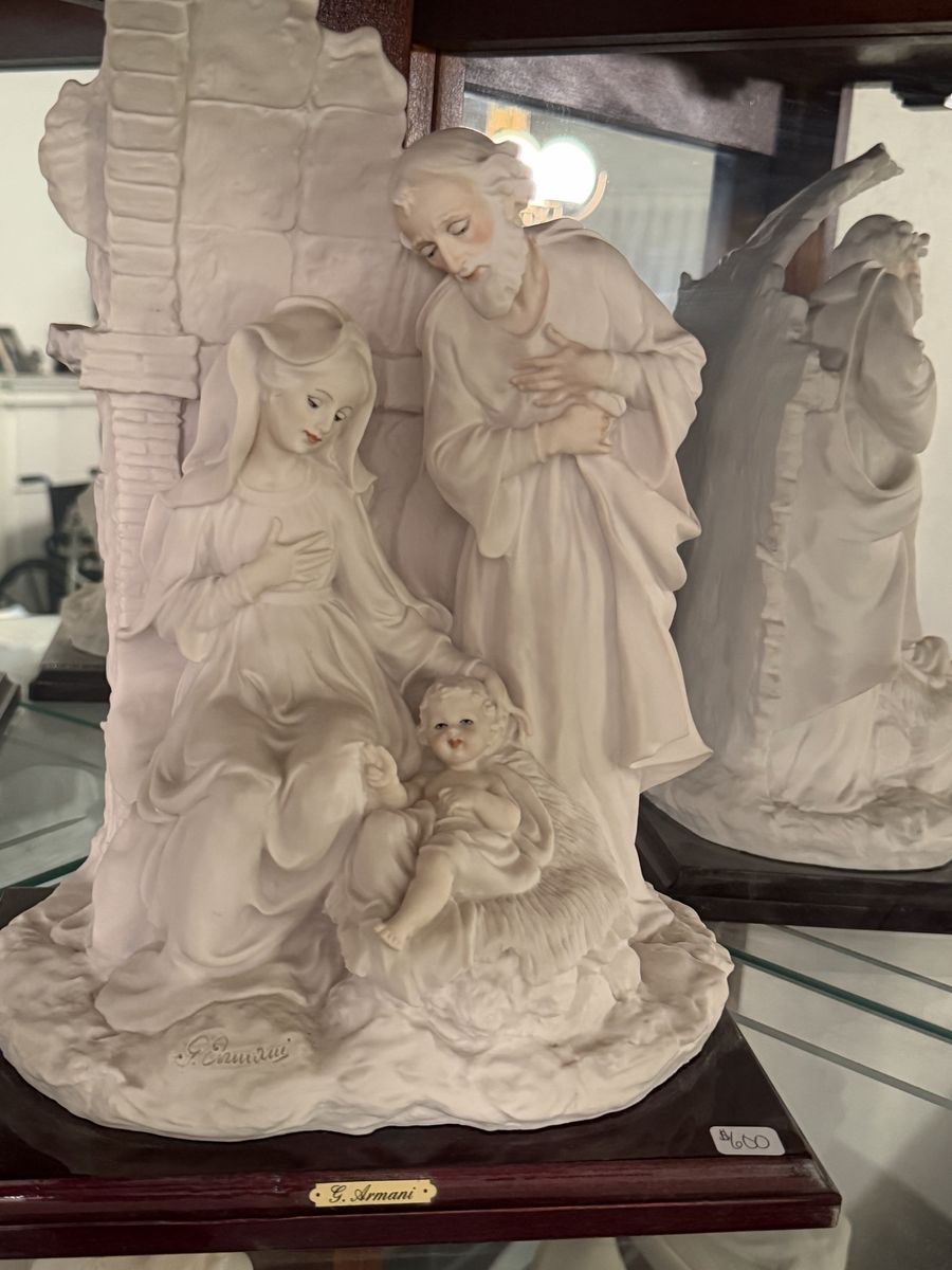 G. Armani Italian Capodimonte Porcelain Figurines, The Nativity & Mother/Child, as well as an assortment of other figurines