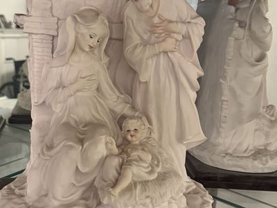 G. Armani Italian Capodimonte Porcelain Figurines, The Nativity & Mother/Child, as well as an assortment of other figurines