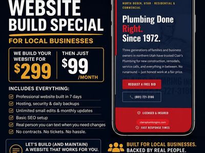 Website Built for $299 | Hosting, Updates & Support Included