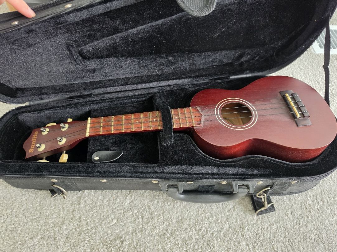 Sunlite U-200 Soprano Ukulele with Hard Case - Great for Beginners!