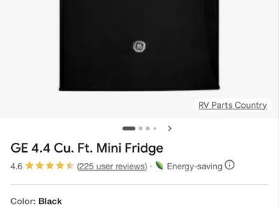 GE 4.4 Cu. Ft. Compact Mini Refrigerator - Black 4.4 CU Ft. New Mini-Fridge