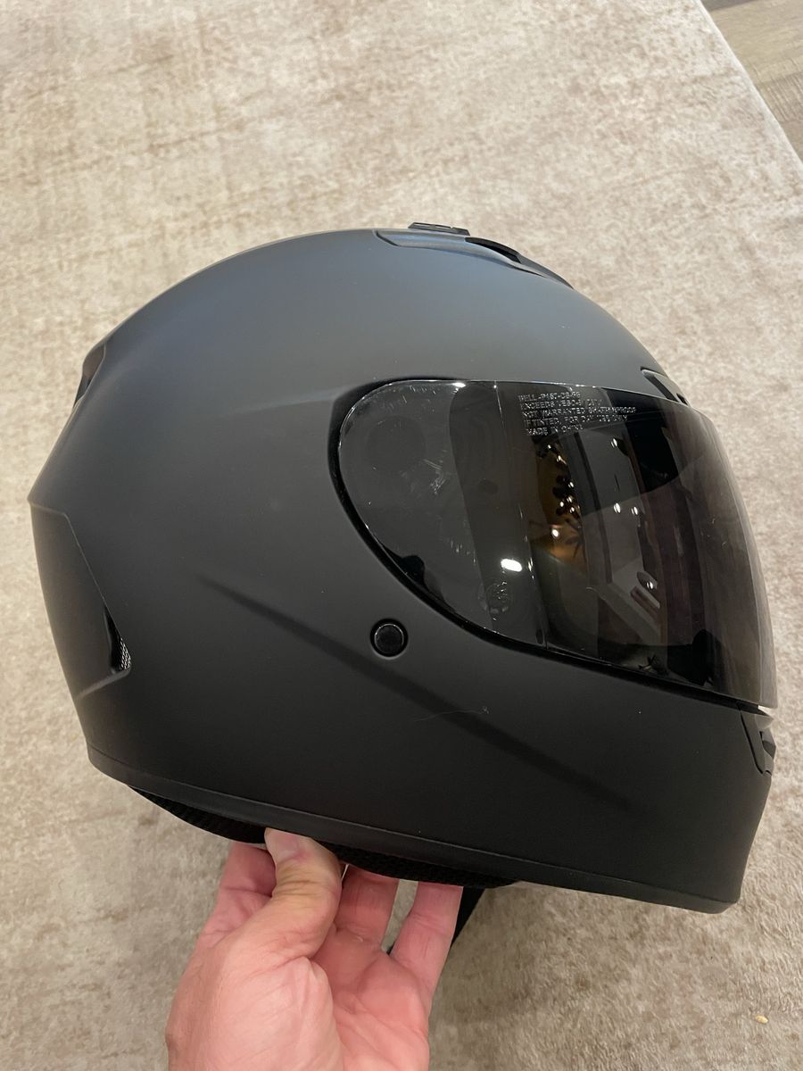 NEW Bell Qualifier Full-Face Motorcycle Helmet Matte Black Size Large (58-60 cm) Dark Smoke Visor and Clear Lens