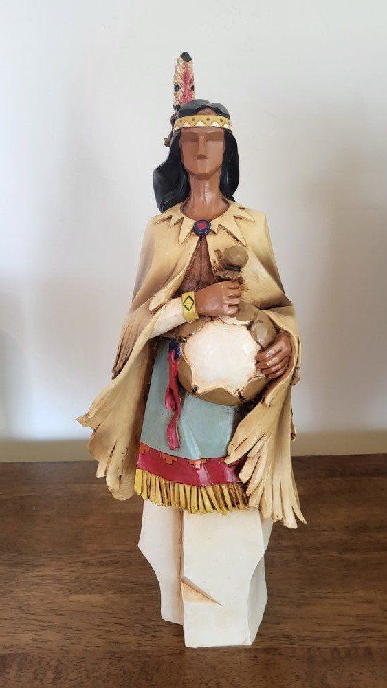 Pacific Rim Native American Indian 13 1/2 "H
