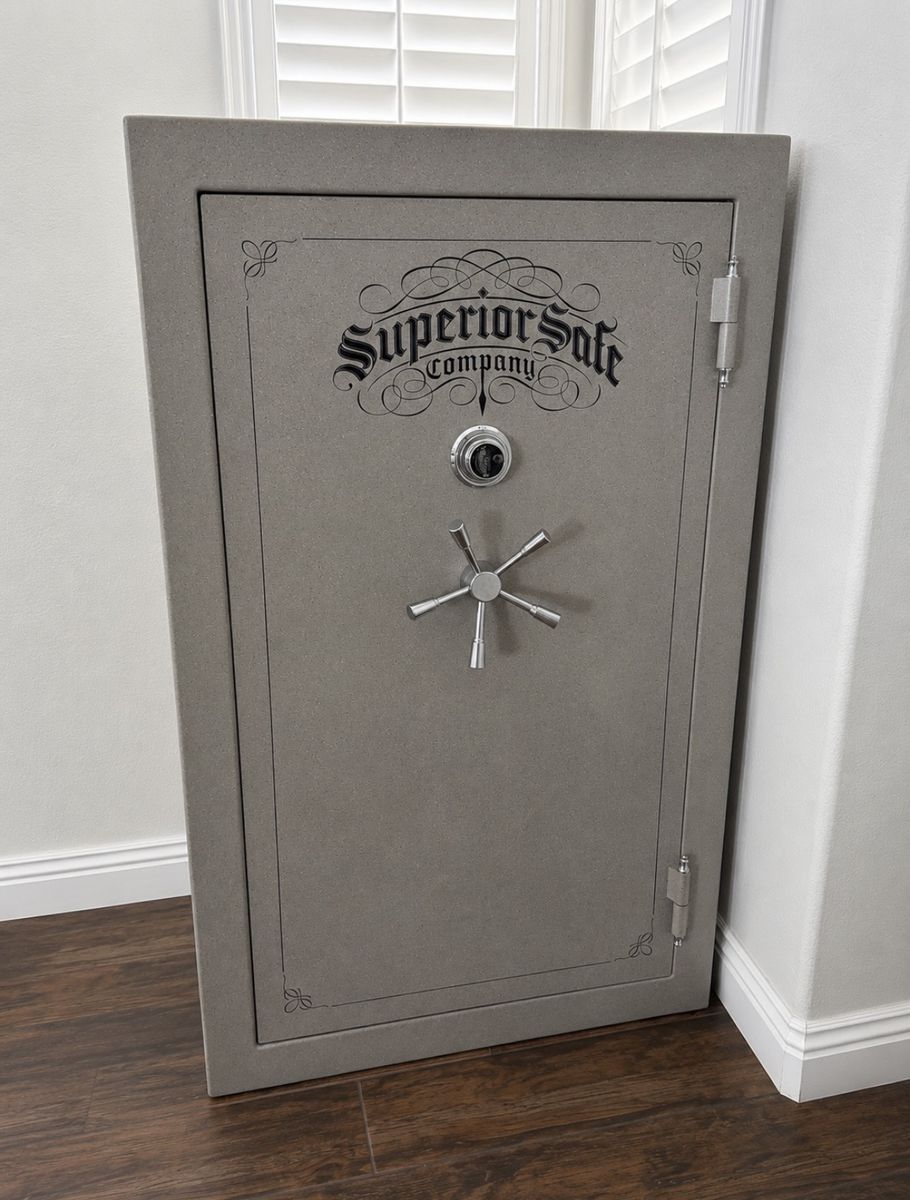 Superior Safe Company Gun Safe/Security Cabinet - Gray, Combination Lock