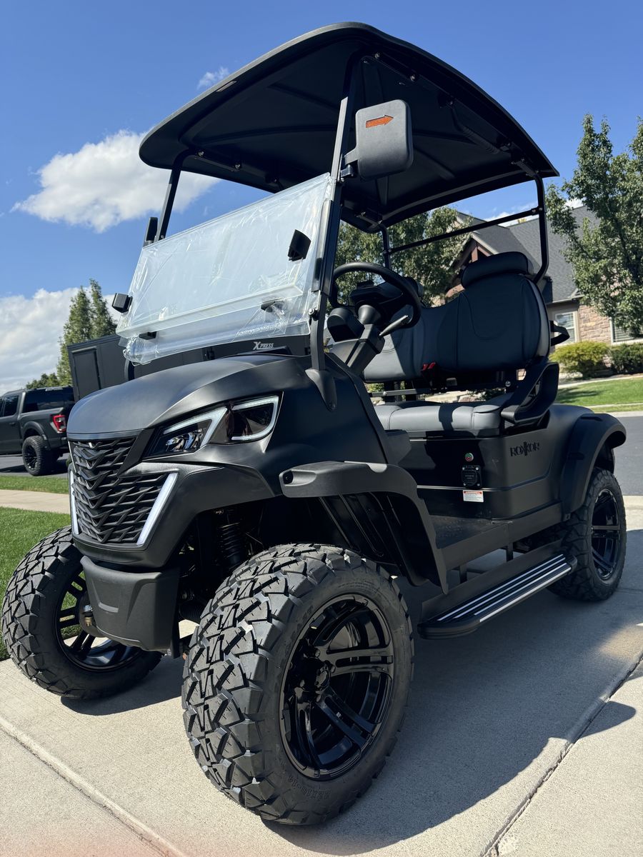 New Matte Black Rokkor Golf Cart w/Heated Seats & Apple Car Play
