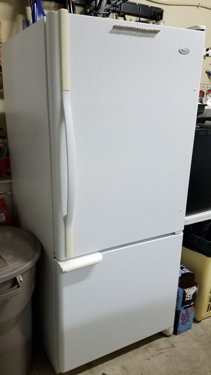 White Fridge- Amana Distinctions Refrigerator,