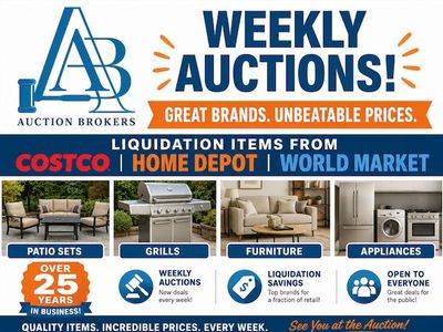COSTCO & HOME DEPOT AUCTION BROKERS ONLINE AUCTION! Patio, Grills, Garden, Furniture