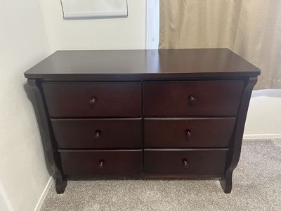 Premium Pine Wood 6-Drawer Double Dresser