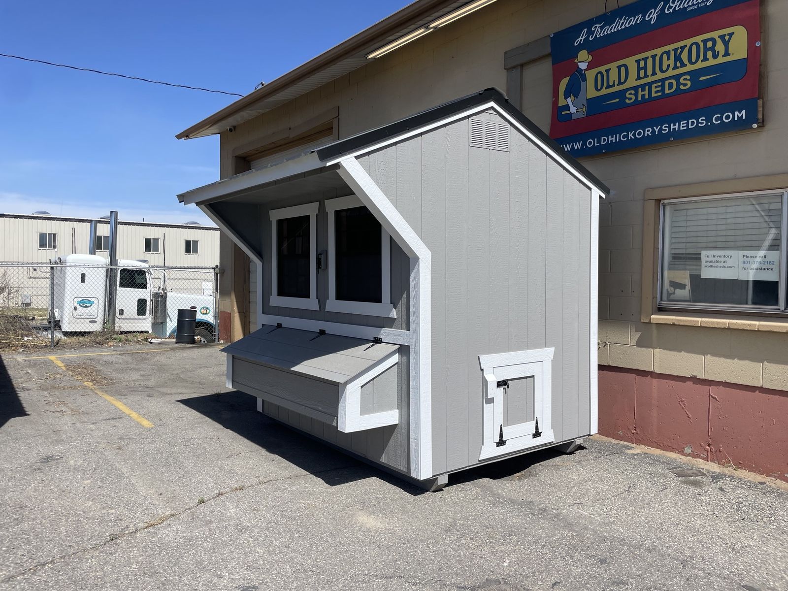 "Farmhouse Chic" 6x8 Chicken Coop