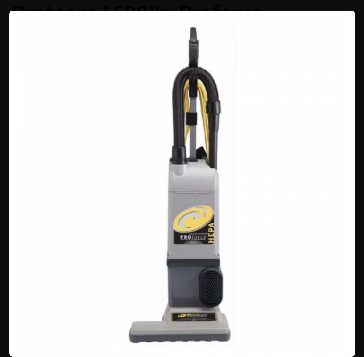 Proteam Vacuum XL1500  Demo Unit