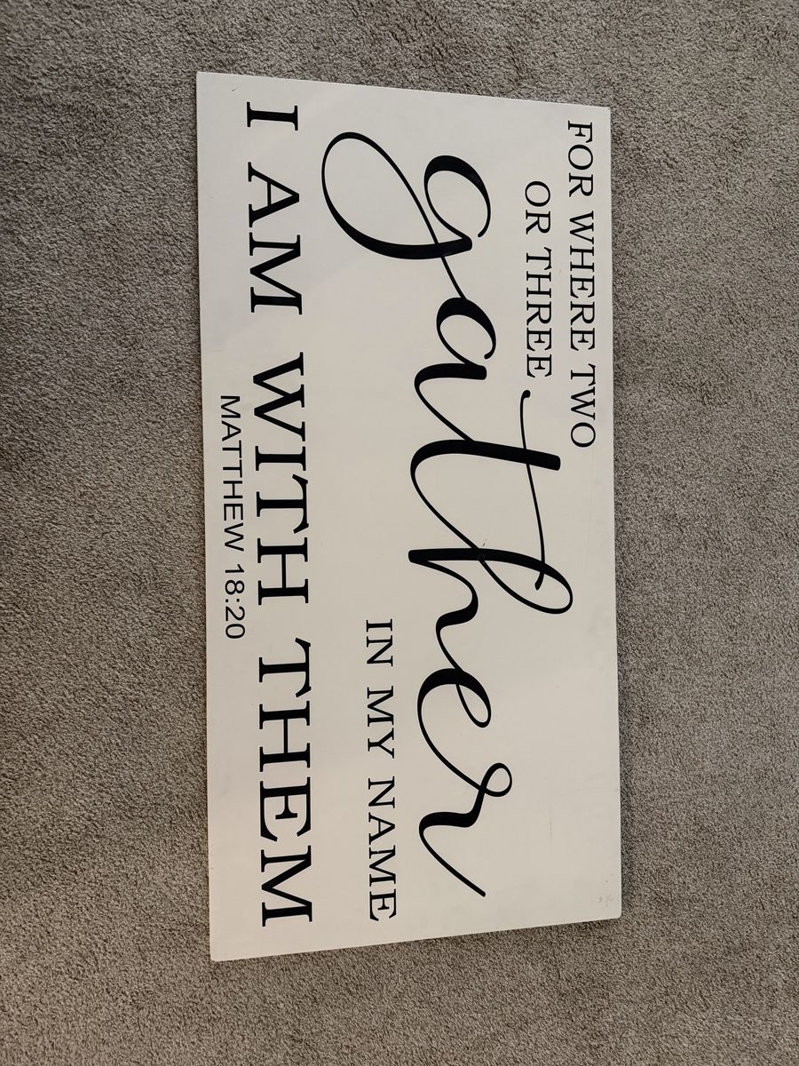 Set of 2 Christian Scripture Wooden Wall Signs - Matthew 18:20 & Numbers 6:24-26