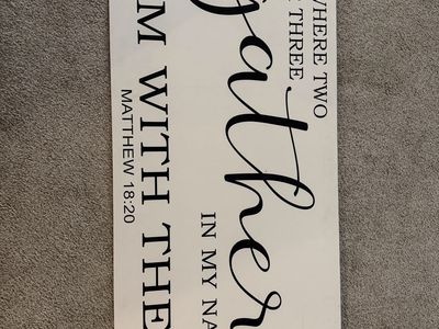 Set of 2 Christian Scripture Wooden Wall Signs - Matthew 18:20 & Numbers 6:24-26