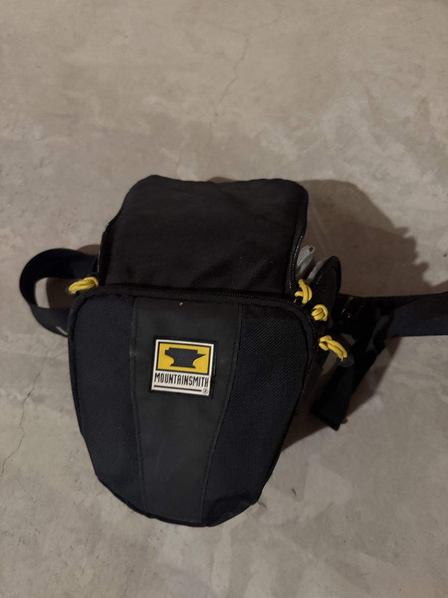 Mountainsmith Black Outdoor Camera Bag Pack with Yellow Zipper Pulls