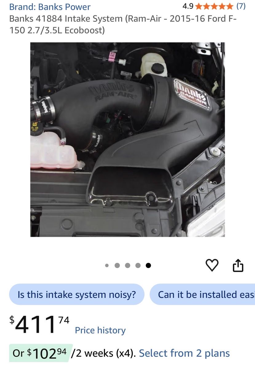 Banks 41884 Intake System (Ram-Air - 2015-16 Ford F-150 2.7/3.5L Ecoboost)