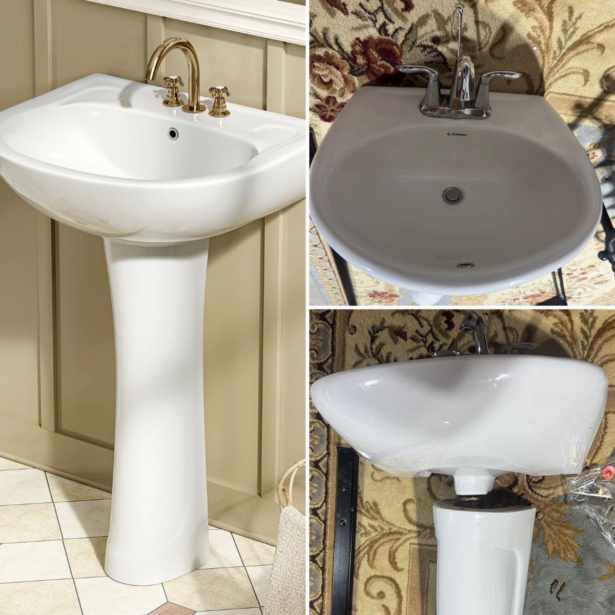 White Pedestal Sink