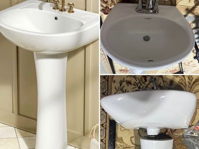 White Pedestal Sink