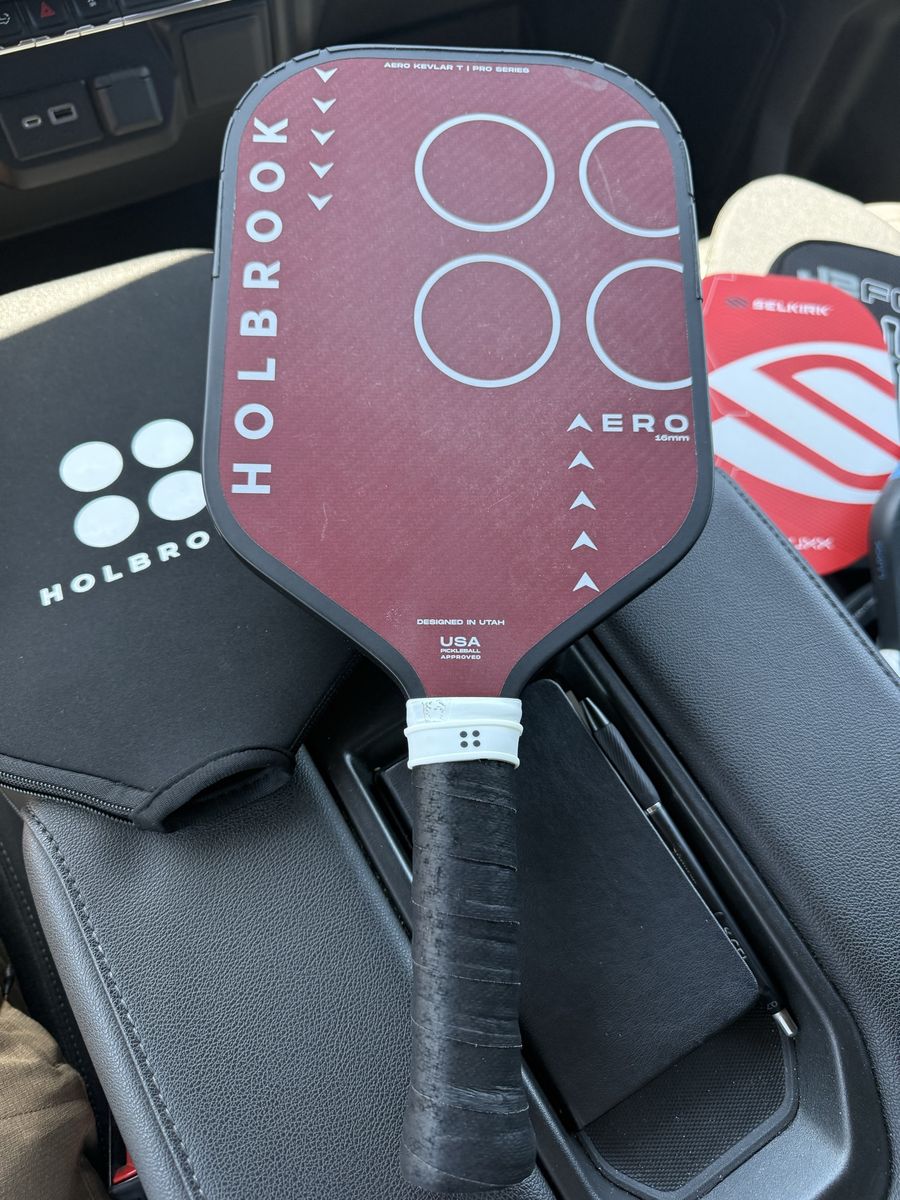 Holbrook Aero Kevlar T1 Pro Series 16mm Pickleball Paddle - Maroon/Black