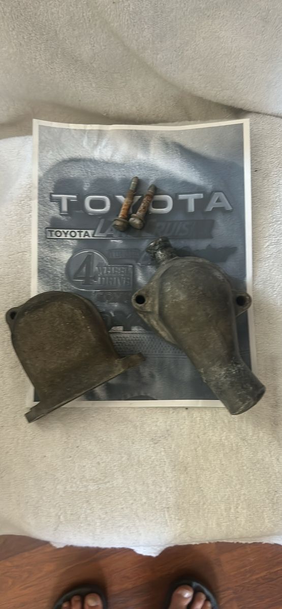 Toyota Land Cruiser Thermostat Housing Water Outlet with Bolts Used OEM