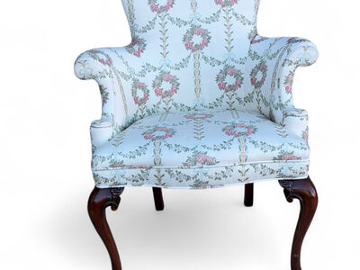 Vintage Victorian Floral Chippendale Armchair
