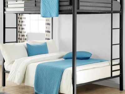 Bunk bed black metal
