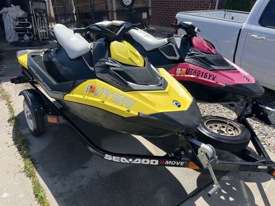 SeaDoo Spark 3up (Yellow & Red) with Double Trailer - Excellent Condition